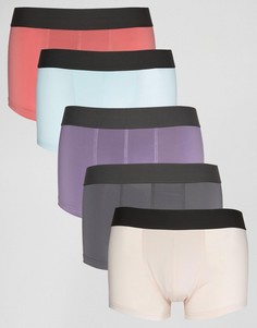 Набор из 5 трусов-хипстеров из микрофибры ASOS, СКИДКА - Мульти