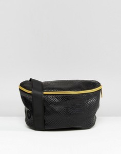 Сумка-кошелек на пояс из искусственной кожи питона Mi-Pac - Черный