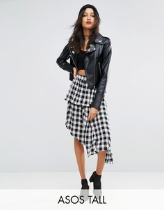 Юбка миди в клеточку ASOS TALL - Мульти