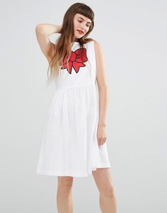 Платье с бантом Love Moschino - Белый