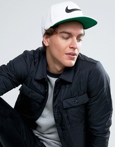 Белая бейсболка с галочкой Nike 639534-100 - Белый