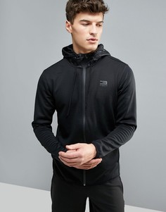 Длинное худи на молнии Jack & Jones - Черный