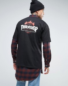 Футболка с принтом HUF x Thrasher - Черный