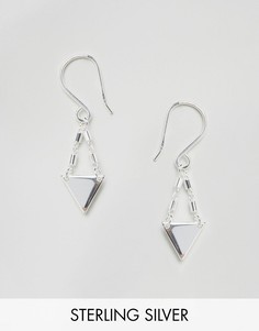 Серебряные серьги-подвески с треугольниками ASOS - Серебряный
