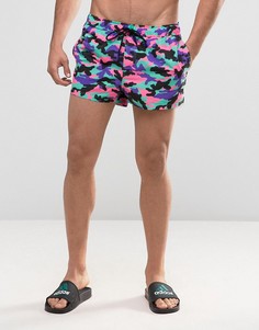 Очень короткие шорты для плавания яркой камуфляжной расцветки ASOS - Мульти