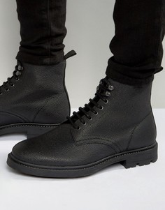 Кожаные ботинки на шнуровке Religion Scotchgrain - Черный
