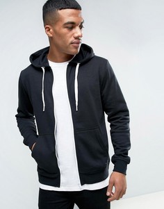 Черное худи на молнии ASOS - Черный !Solid