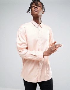 Oversize-рубашка из вискозы Another Influence - Розовый