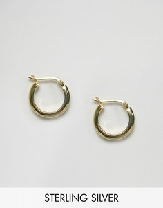 Позолоченные серебряные серьги-кольца 20 мм ASOS - Золотой