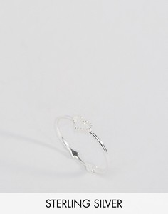 Серебряное кольцо с сердцем и стрелой Reclaimed Vintage - Серебряный