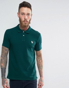 Зеленая футболка-поло узкого кроя с логотипом PS by Paul Smith Zebra - Зеленый