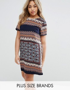 Цельнокройное платье с мозаичным принтом Alice & You - Мульти