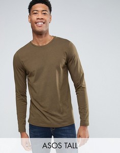 Лонгслив с круглым вырезом ASOS TALL - Зеленый