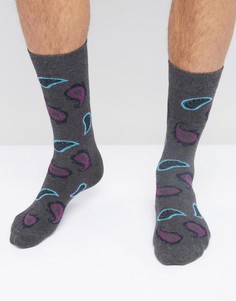 Серые носки с принтом пейсли Urban Eccentric - Серый