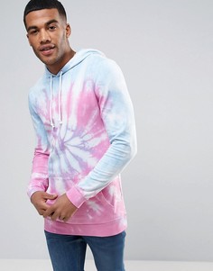 Худи обтягивающего кроя с принтом тай-дай ASOS - Мульти