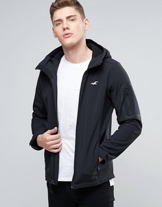 Антрацитовая куртка с капюшоном и логотипом в виде чайки Hollister - Черный