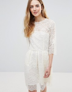 Кружевное платье мини Ganni Parker - Белый