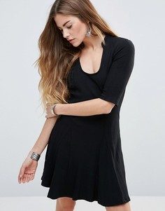 Платье мини Free People Jolene - Черный
