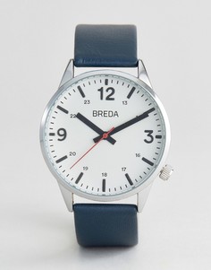 Часы с темно-синим кожаным ремешком Breda Slate - Темно-синий