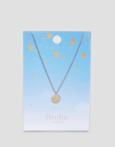 Ожерелье с подвеской-диском Рыбы Orelia - Золотой