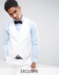 Супероблегающий жилет из хлопкового сатина Only & Sons - Белый