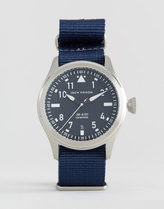 42 мм часы с темно-синим парусиновым ремешком Jack Mason Aviation - Темно-синий