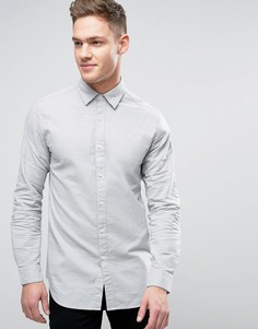 Длинная рубашка с начесом Jack & Jones Premium - Серый