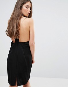 Платье с открытой спинкой Neon Rose - Черный