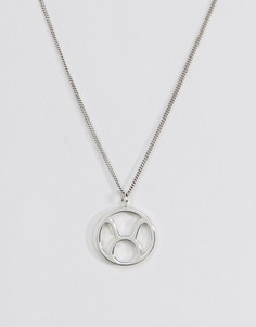 Серебряное ожерелье со знаком зодиака Телец Fashionology - Серебряный