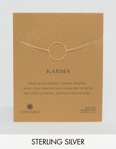 Позолоченный браслет с двумя цепочками Dogeared Karma - Золотой