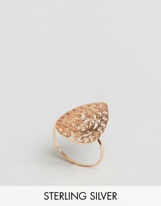 Серебряное кольцо с покрытием из розового золота и филигранной отделкой ASOS - Медный