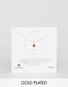 Ожерелье с кварцем для рожденных в октябре Dogeared - Золотой