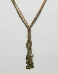 Золотистое ожерелье с несколькими подвесками ASOS - Золотой