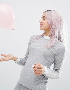 Лонгслив с полосками Monki - Серый