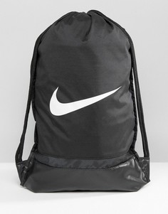 Черный рюкзак на шнурке с галочкой Nike BA5338-010 - Черный