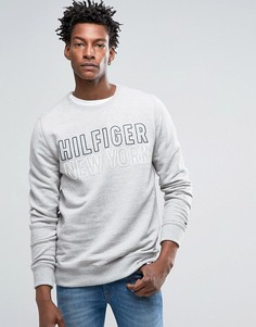 Свитшот с круглым вырезом и логотипом Tommy Hilfiger Denim - Серый