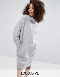 Трикотажное платье мини с карманом Monki - Серый