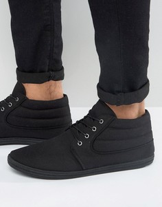 Черные парусиновые ботинки чукка ASOS - Черный