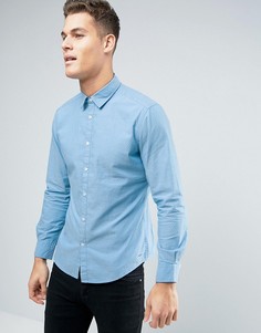 Узкая рубашка с жаккардовой строчкой Esprit - Синий
