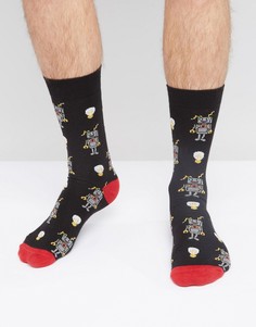 Черные носки с принтом Urban Eccentric - Черный