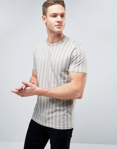 Полосатый топ Selected Homme - Светло-серый