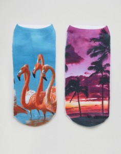 2 пары носков 7X Flamingo & Palm - Мульти