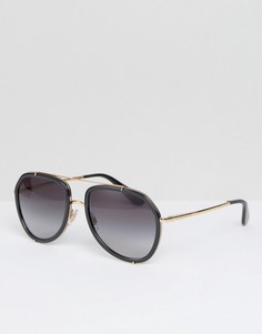 Солнцезащитные очки-авиаторы Dolce & Gabbana - Черный