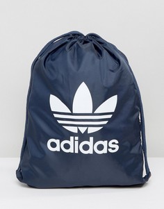 Темно-синий спортивный рюкзак с трилистником adidas Originals BK6727 - Темно-синий