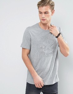Серая футболка с тисненым логотипом Converse 10003650-A01 - Серый