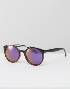 Круглые солнцезащитные очки с голубыми стеклами Jeepers Peepers - Фиолетовый