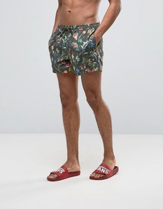 Короткие шорты для плавания с цветочным принтом ASOS - Мульти