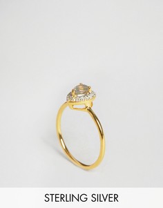 Кольцо с лабрадоритом и бриллиантами Carrie Elizabeth - Золотой