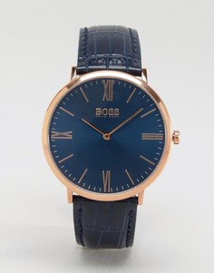 Часы с синим кожаным ремешком BOSS By 1513371 Hugo Boss Ultra Jackson - Синий