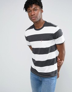 Футболка в полоску с карманом Levis Sunset - Черный